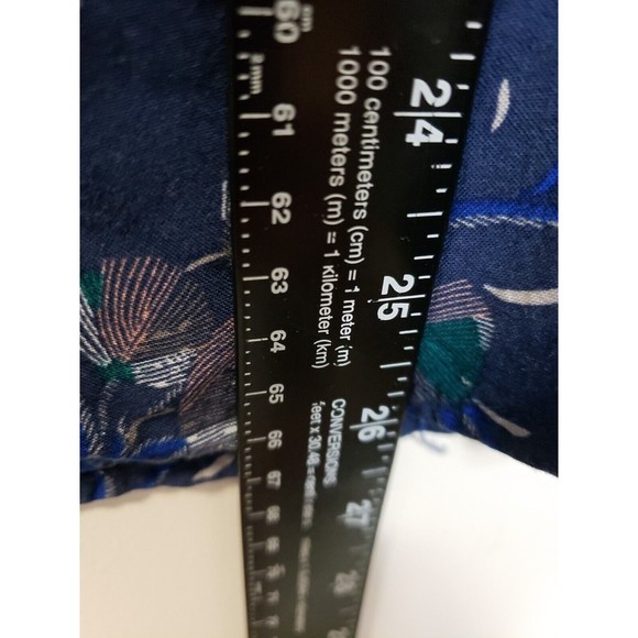 Simply Emma Plus Size 1X Shirt Sleeve Blue with Floral Design Womens 1X - Picture 5 of 7